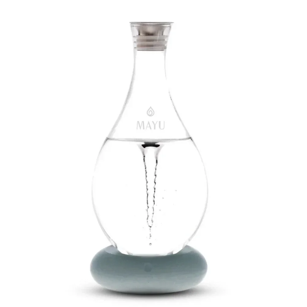 Mayu Swirl Structured Water Pitcher Innovative Vortex Technology Greystone Base